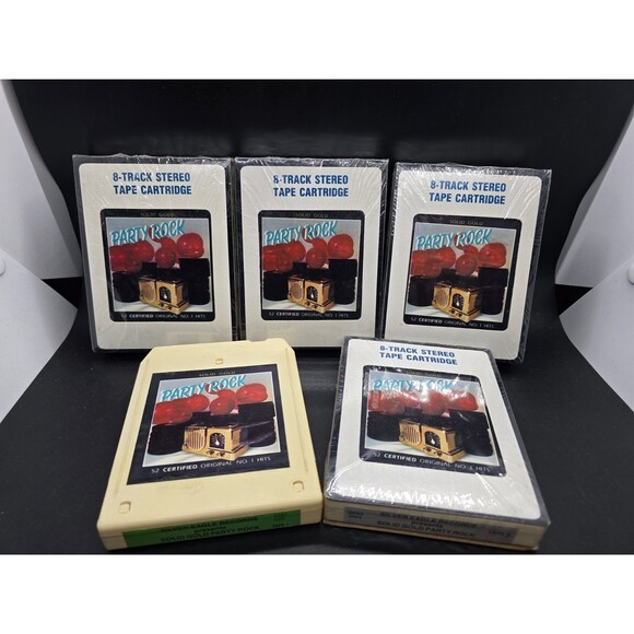 Solid Gold Party Rock (5 8 Track Tape Set) Silver Eagle Records 4 Are New Sealed